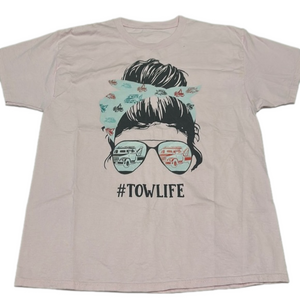 #TOWLIFE Towtruck Womens Tee Xl Pink Woman NWOT never worn
